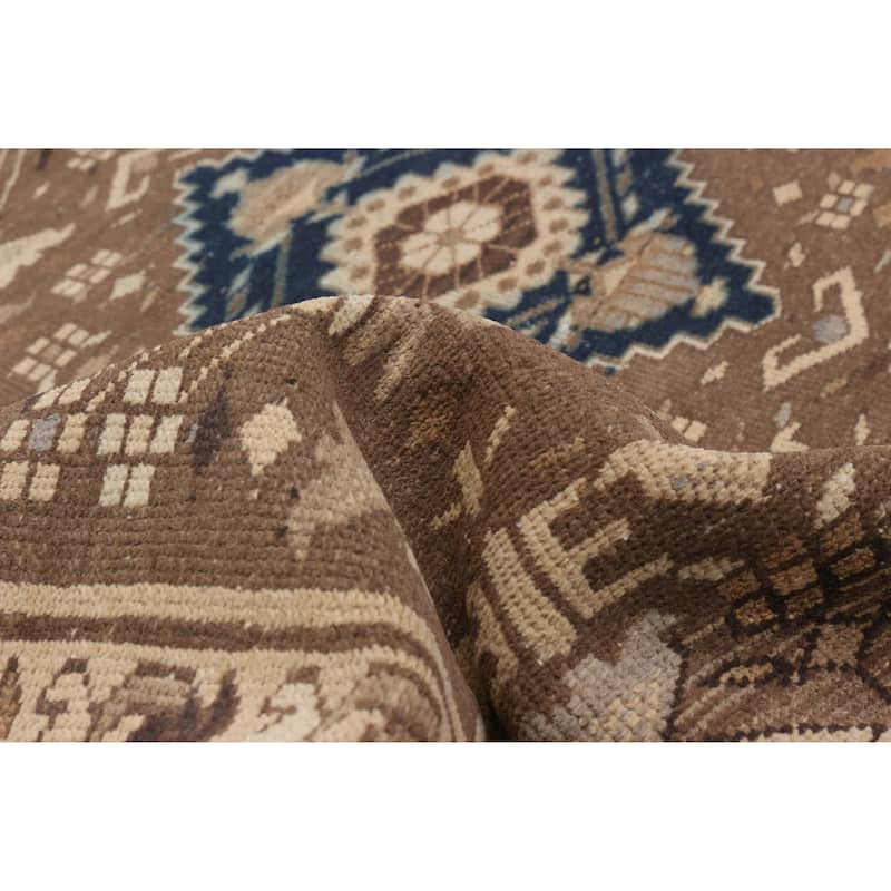 ECARPETGALLERY Hand-knotted Antalya Vintage Brown Wool Rug - 4'5 x 6'9