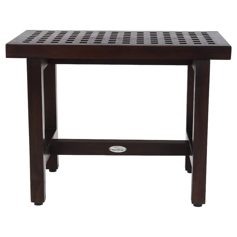 Patented Grate Lotus Teak Shower Bench