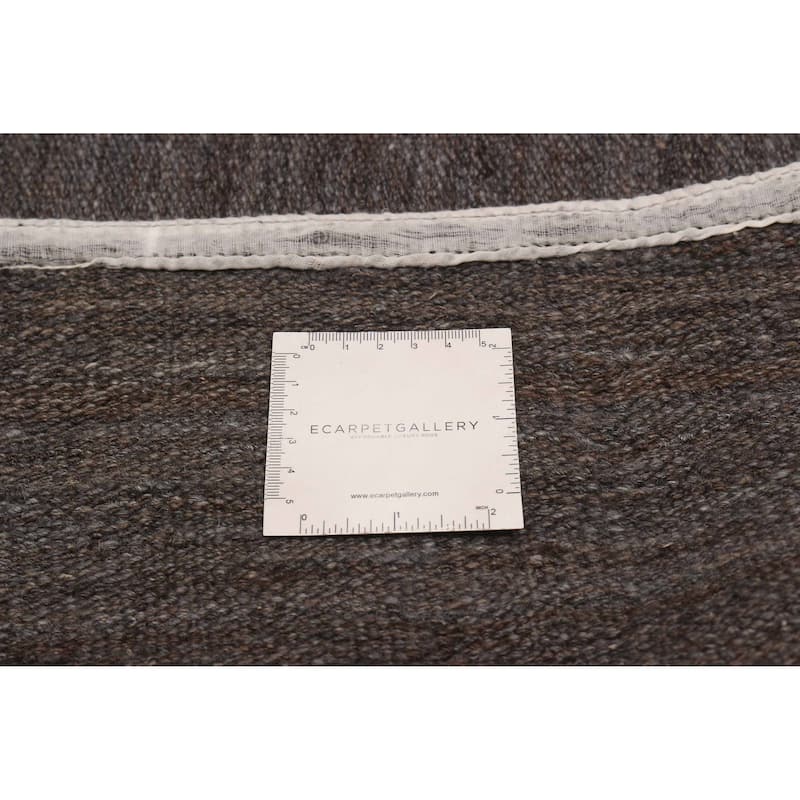 ECARPETGALLERY Flat-Weave Ankara FW Grey Wool Rug - 8'10 x 9'4
