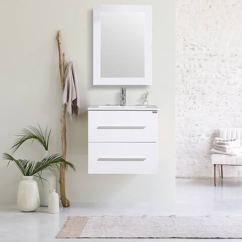 Single Sink Bathroom Vanity Set with Free Mirror