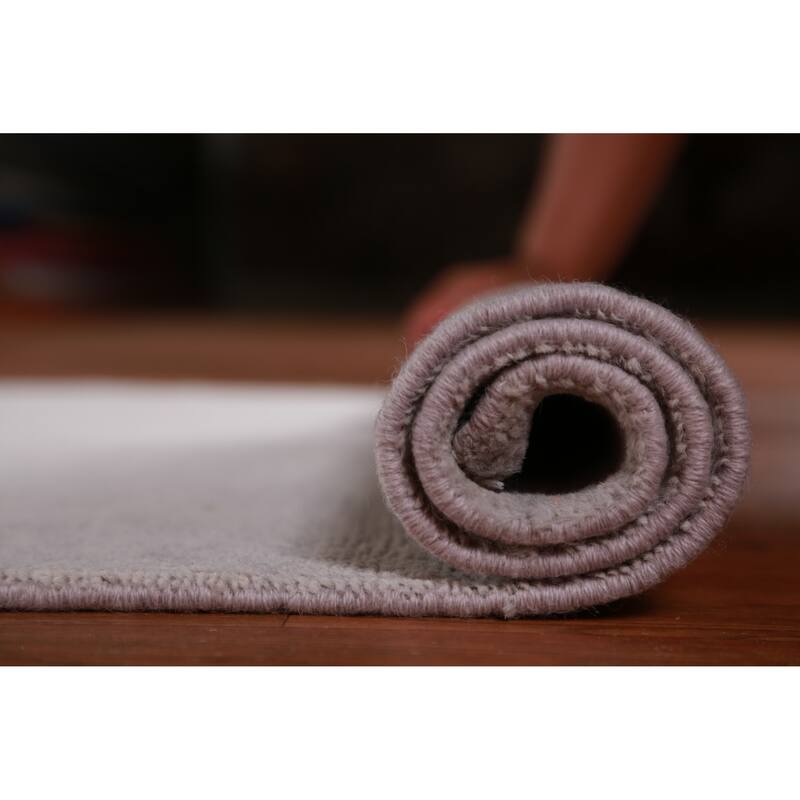 Hand Knotted Oriental 100% Wool Carpet Modern Solid Purples Gabbeh Runner Rug - 10' 1'' X 2' 11''