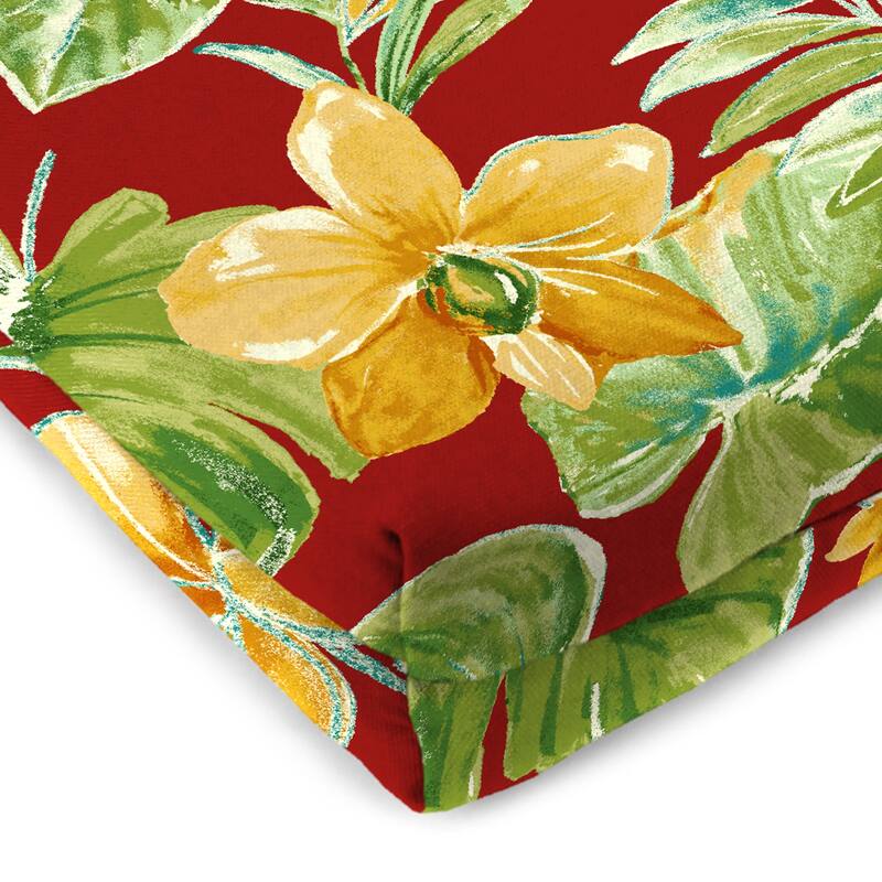 48" x 18" Outdoor Bench Cushion with Ties - 18'' L x 48'' W x 3.5'' H