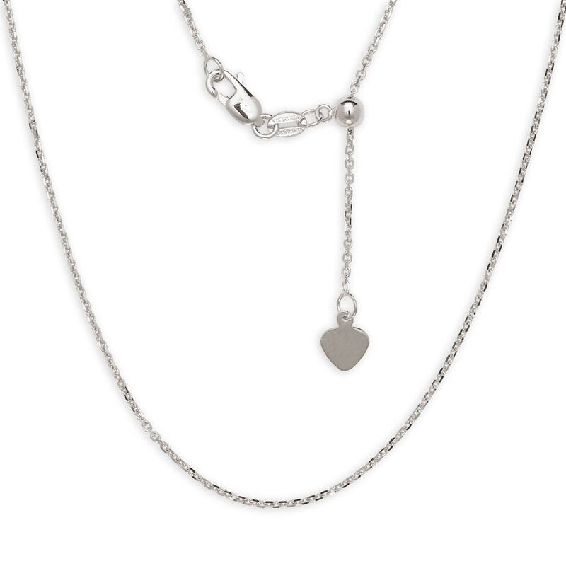 Curata 10k Gold Polished Adjustable Cable Chain
