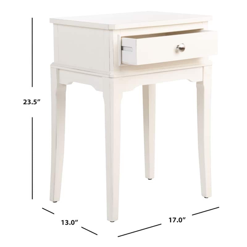 SAFAVIEH Riham 1-Drawer Accent Table - 17" W x 13" L x 23.5" H - 17Wx13Dx24H