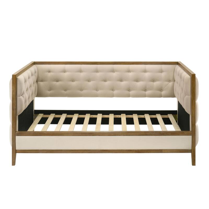 Furniture of America Kelda Modern Natural Oak Wood Twin Daybed