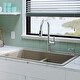 preview thumbnail 33 of 53, Karran Top Mount Double Equal Bowl Quartz Kitchen Sink - 33" x 22" x 9" - 33" x 22" x 9"