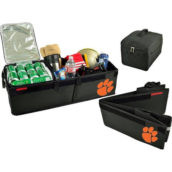 NCAA Clemson Tigers Heavy Duty Rigid-Base Trunk Organizer with Cooler ...