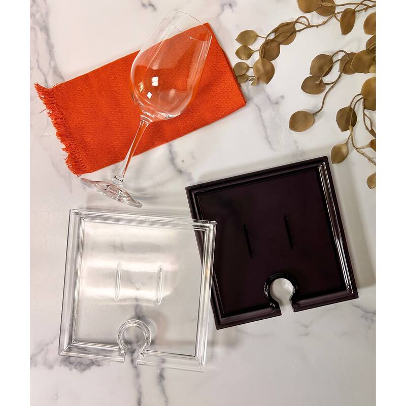Christopher Knight Clear Wine and Appetizer Plate Set /12