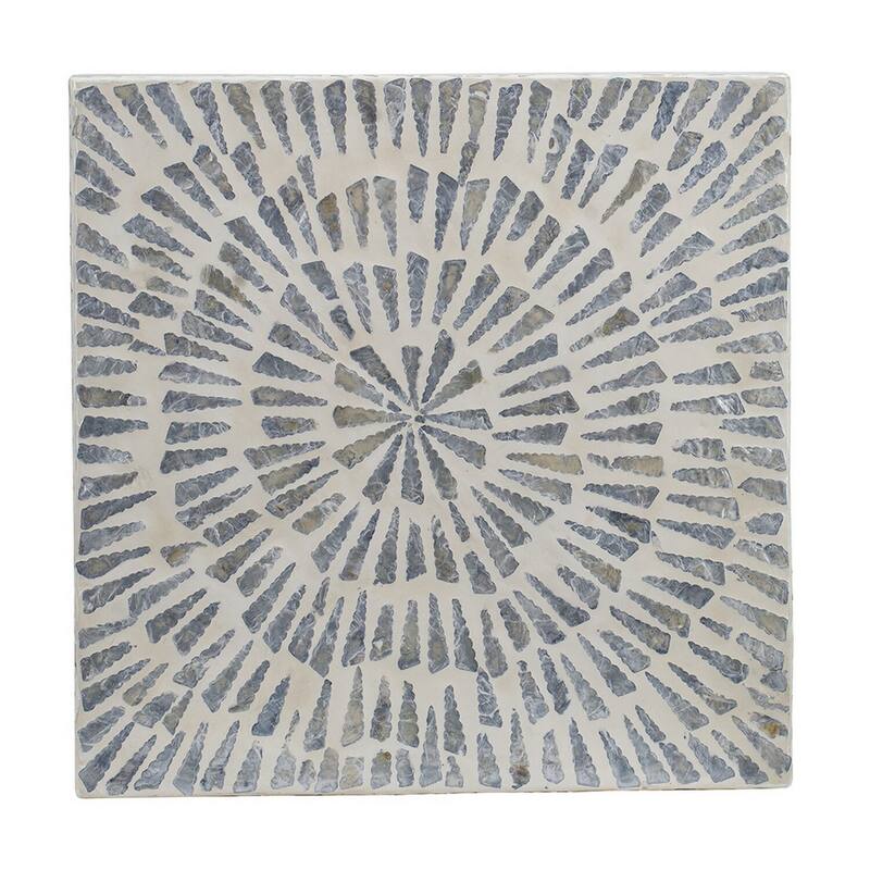 14 in. Gray Square Wood End Table, Sturdy Build End Side Table for Living Rooms