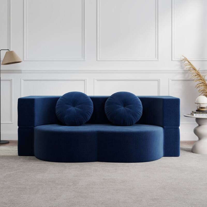 Folding Sofa Bed with Pillow, Twin Sleeper Sofa Couch, Loveseat Couch, Floor Folding Mattress, Convertible Lounge Chair