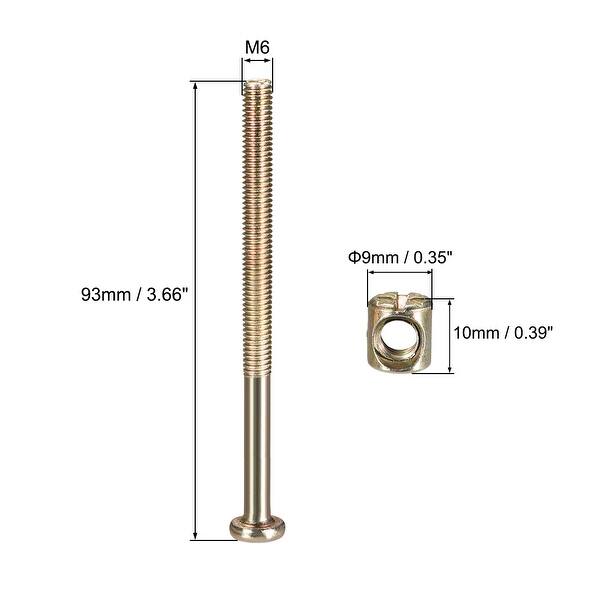 M6 x 90mm Furniture Bolts Nut Set Hex Socket Screw with Barrel Nuts 20