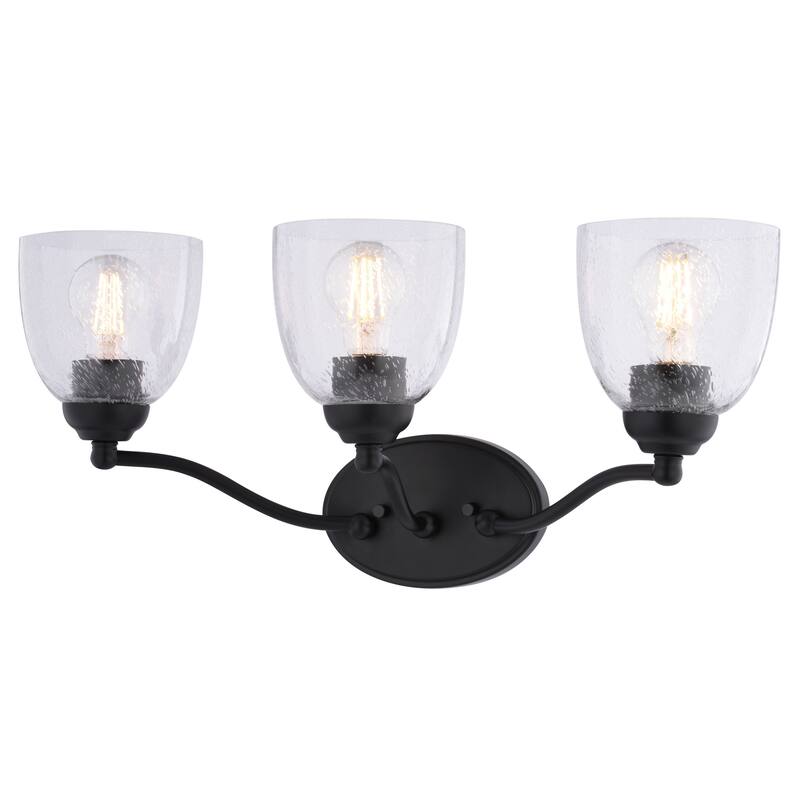 Bellwood Traditional Bathroom Vanity Wall Lighting Fixture, Glass Shade, Dimmable, LED Compatible, Over the Mirror Mount