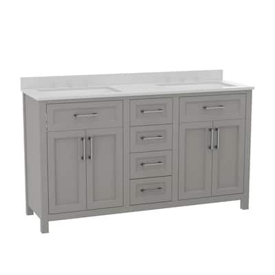 James Allan FFIR37577 60" Free Standing Double Basin Vanity Set with