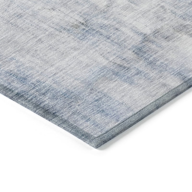 Machine Washable Indoor/ Outdoor Abstract Watercolor Chantille Rug
