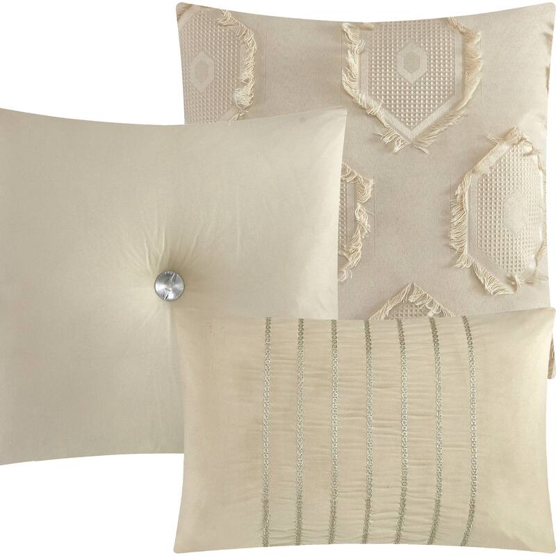 Nanshing Tammy 3D Geometric Pattern 7 Piece Comforter Set