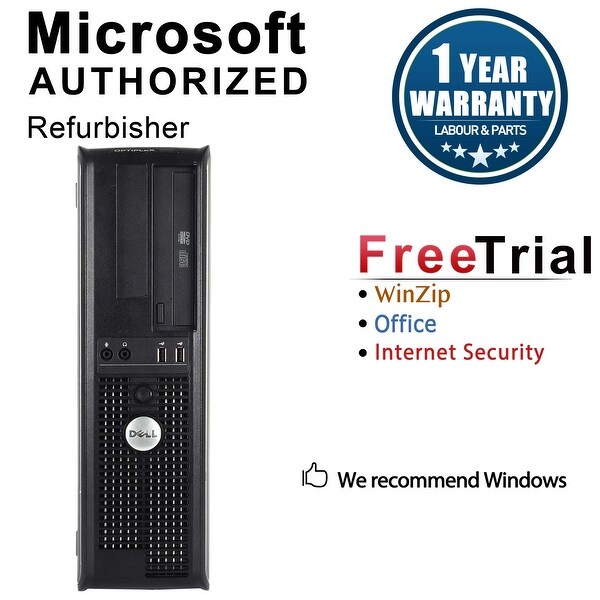 Dell OptiPlex 760 Desktop Computer Intel Core 2 Duo E6550 2.33G 4GB DDR2 1TB Windows 10 Home 1 Year Warranty (Refurbished)