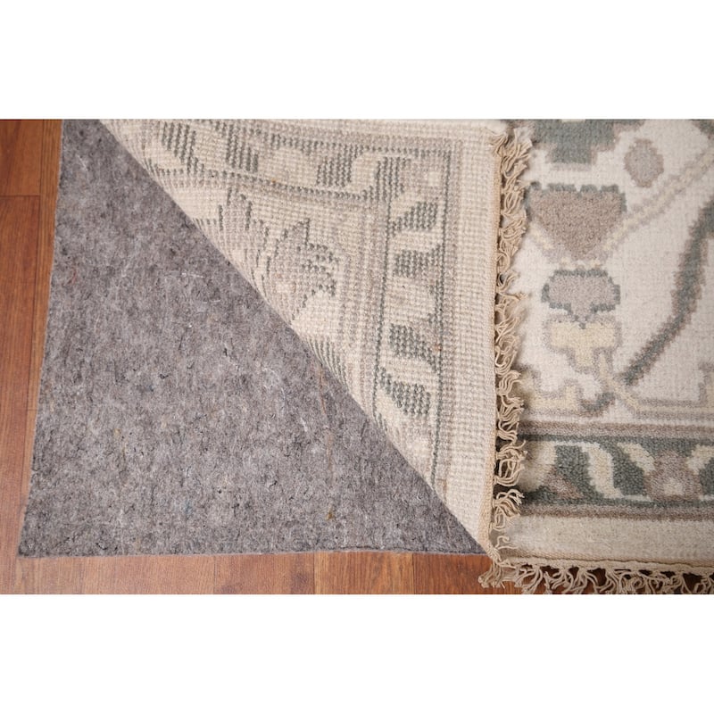 Earth Tone Oushak Area Rug Handmade Wool Carpet - 9'0"x 12'0"