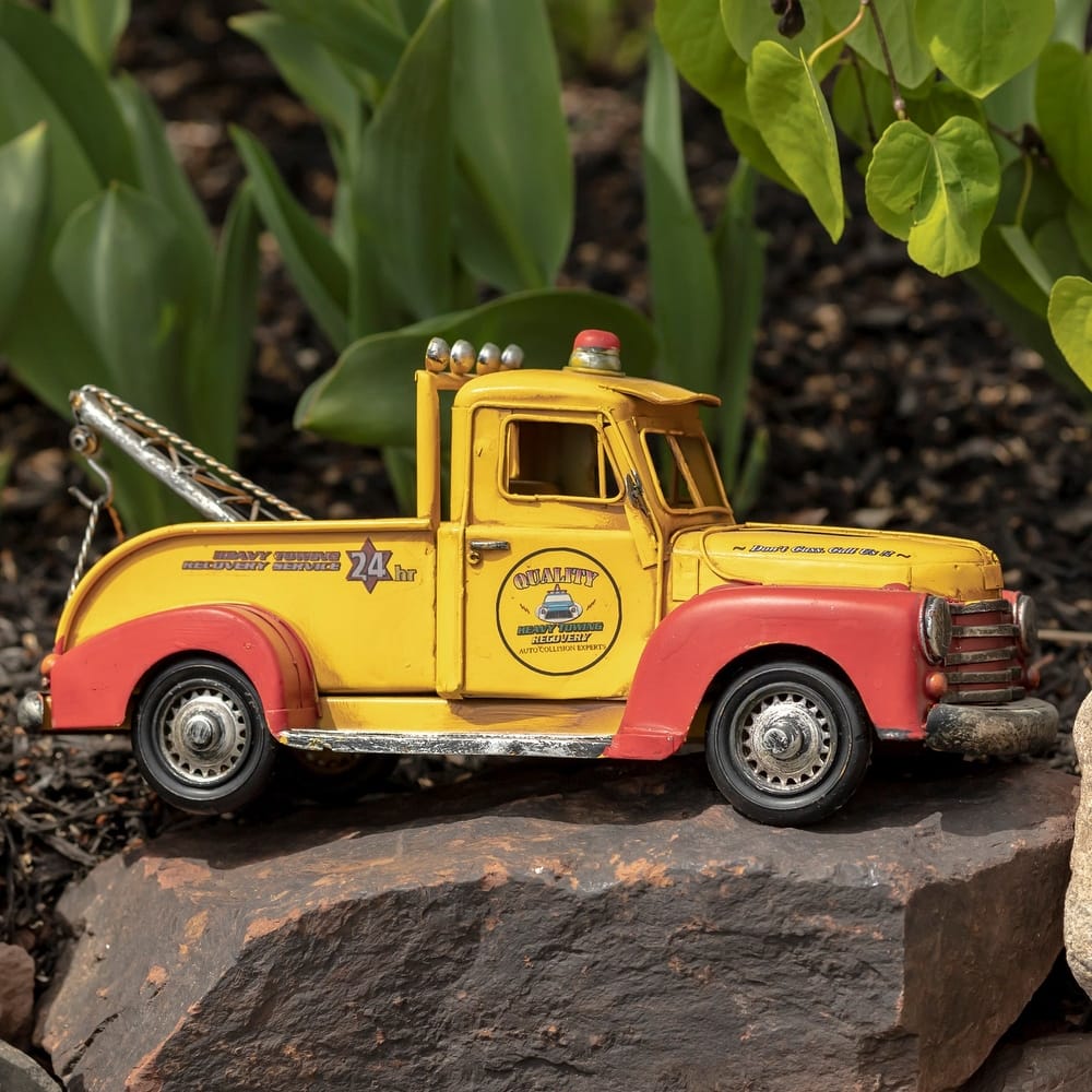 Small Vintage Style Tow Trucks- Assorted Colors