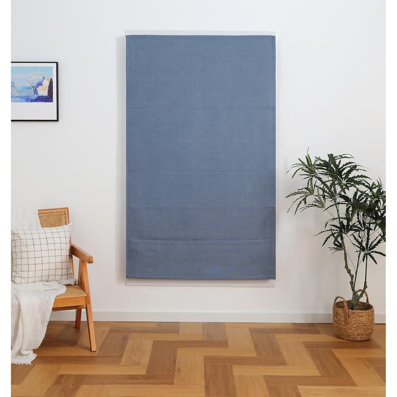 Chenille Blackout Cordless Roman Shade for Living Room, Bedroom