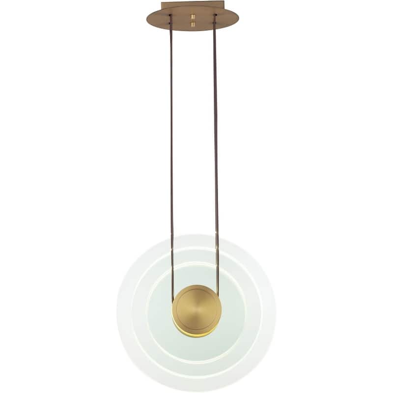 Studio M SM24401 Stratum 16" Wide LED Pendant by Nina Magon - Natural Aged Brass