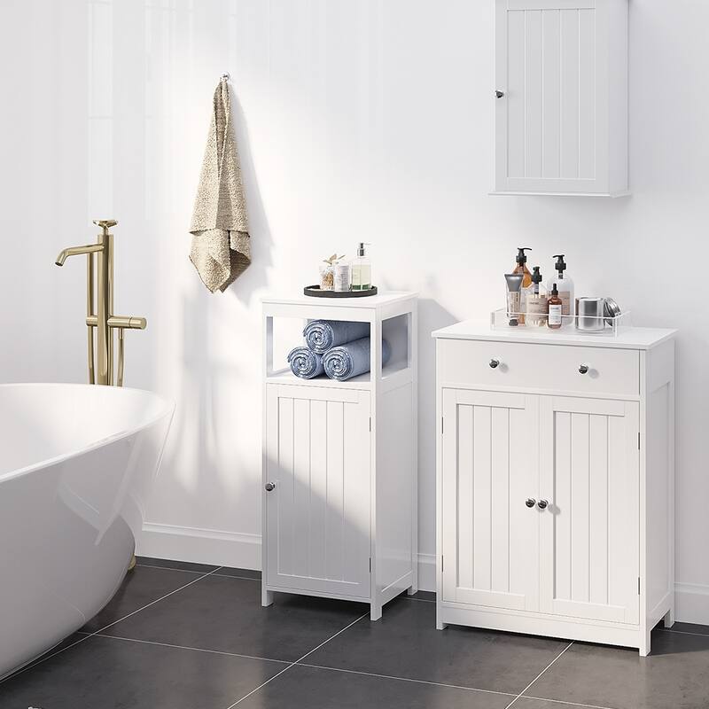Yaheetech Free Standing Bathroom Cabinet with 1 Drawer 2 Doors