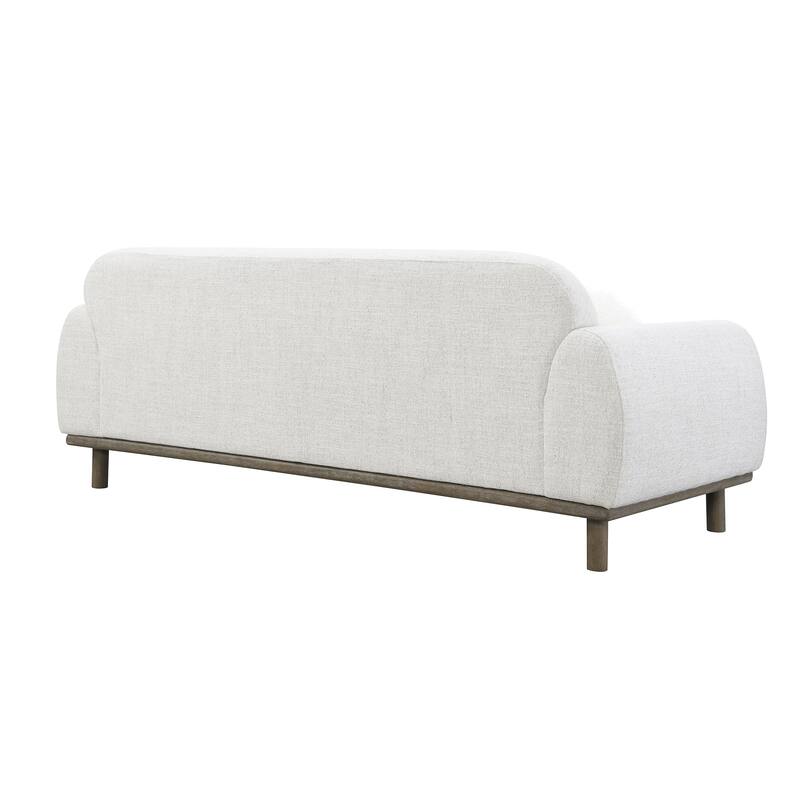 84" Mid-Century Chenille Round Arm Sofa with 3 Pillows