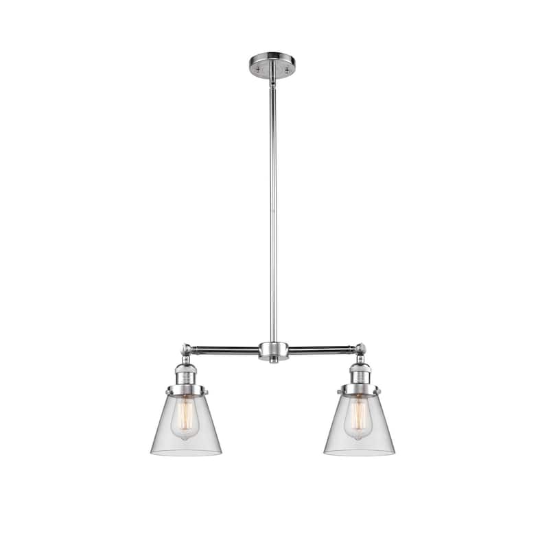 Innovations Lighting Small Cone 2 Light 21" Wide Linear Chandelier