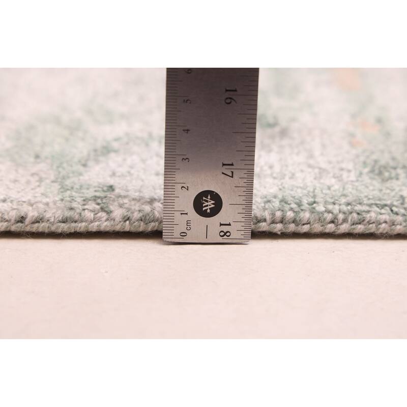 ECARPETGALLERY Hand-knotted Legacy Teal Silk, Wool Rug - 2'7 x 19'6