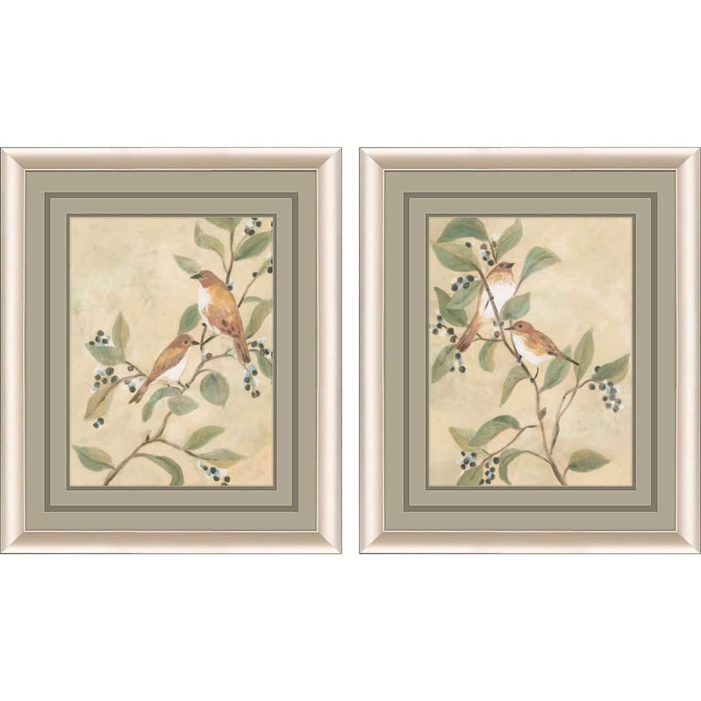 Songbird Fresco S/2 Framed Art Under Glass