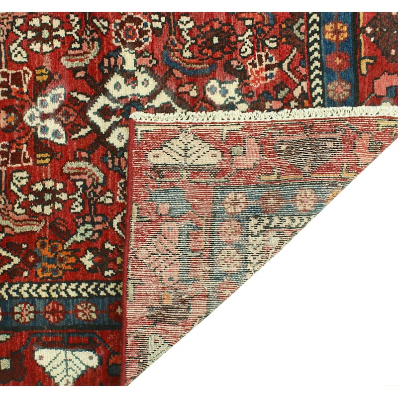 Fine Vintage Distressed Barrie Red/Navy Runner - 3'0" x 9'3"