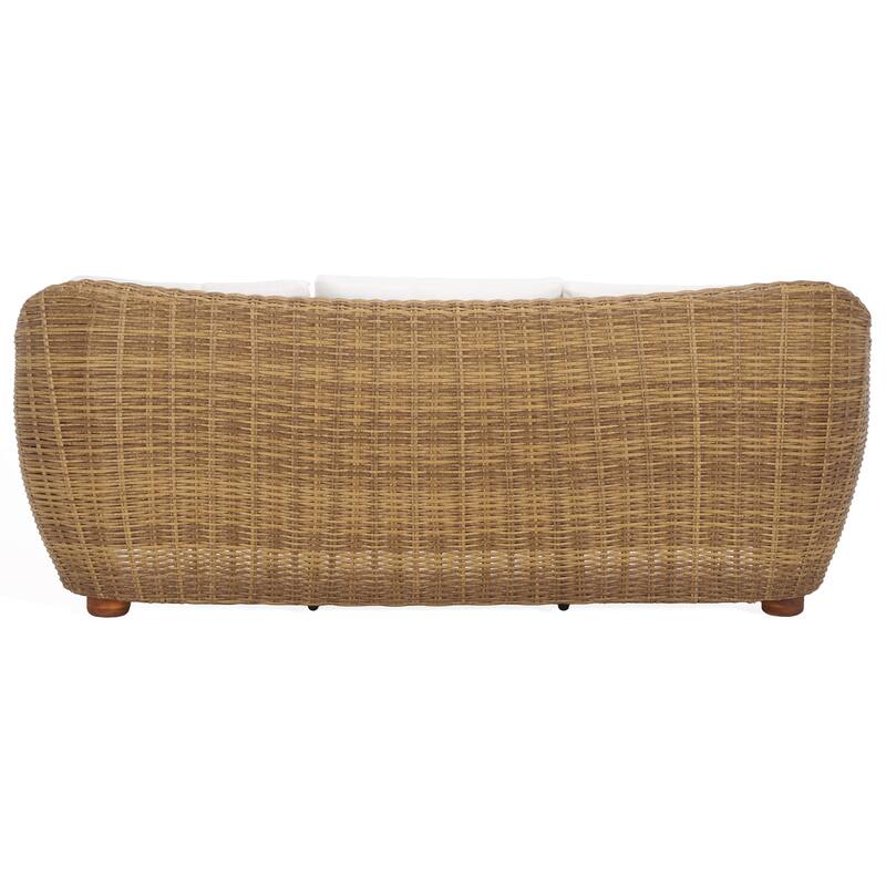 SAFAVIEH Couture Melbourne Wicker Patio Sofa - 81"W x 36"D x 32"H