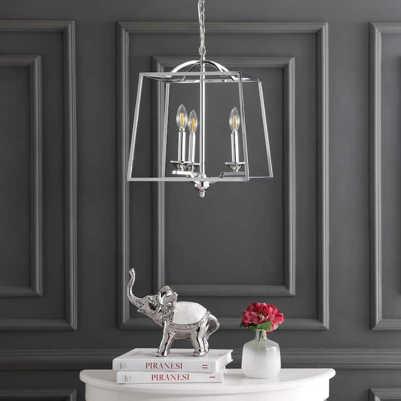 Virginia 14.5" 3-light Metal LED Pendant, Chrome by JONATHAN Y