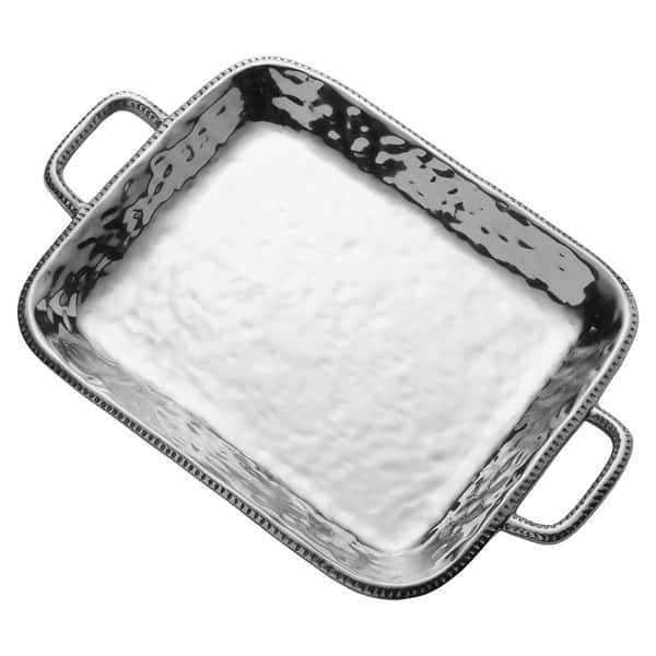 Wilton Armetale River Rock Large Rectangular Tray With Handles