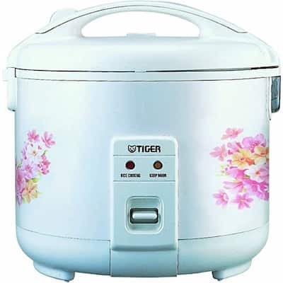 Tiger JNP-1500-FL 8-Cup Rice Cooker and Warmer, Floral White