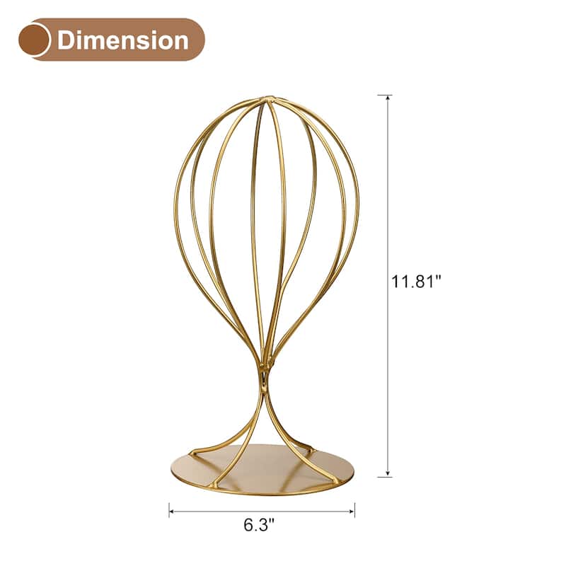 Hat Display Stand, 1Pcs Stylish Women Closet Hat Rack - Gold - 12"