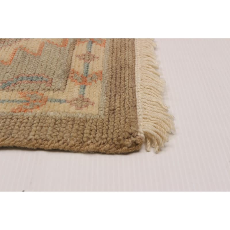 ECARPETGALLERY Hand-knotted Modern Oushak Brown Wool Rug - 8'2 x 10'0