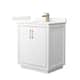 Option White / Giotto Quartz Top / Satin Bronze Hardware