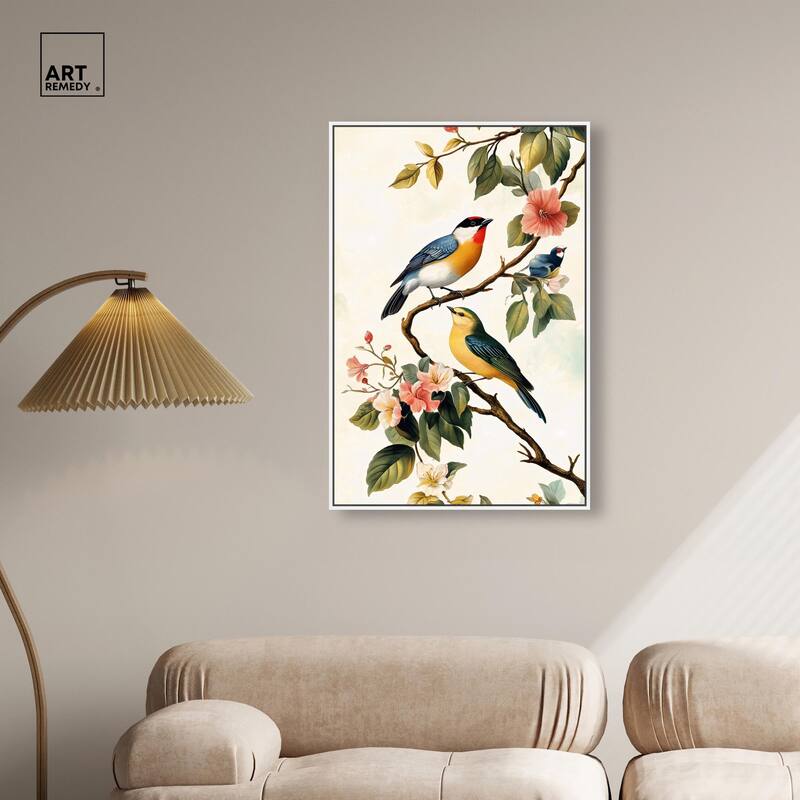 Colorful Perch Canvas by Art Remedy