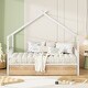 preview thumbnail 2 of 20, Metal House Bed with Two Drawers,Full/Twin Size