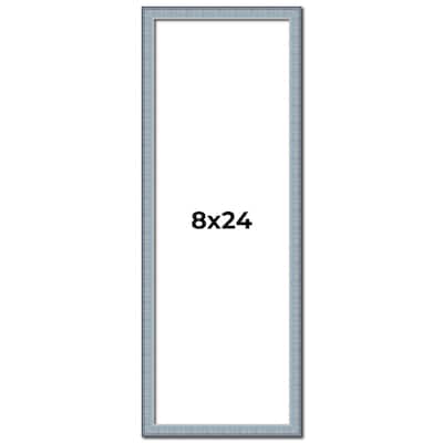 8x24 Frame Rustic Sky Blue Solid Wood Picture Frame | 0.75 Inch
