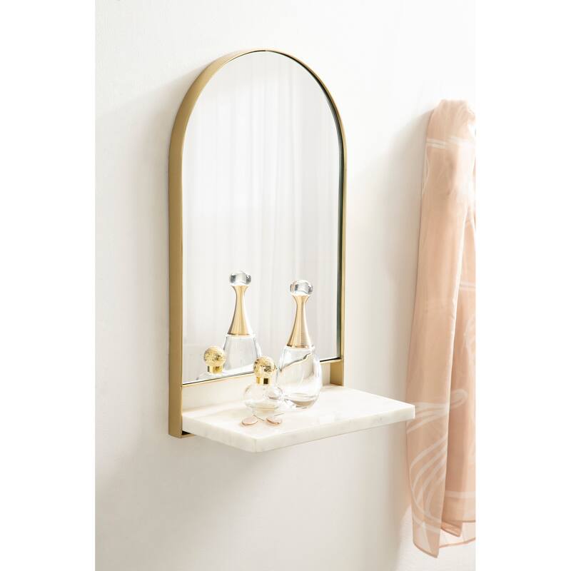 Kate and Laurel Chadwin Wall Mirror with Shelf