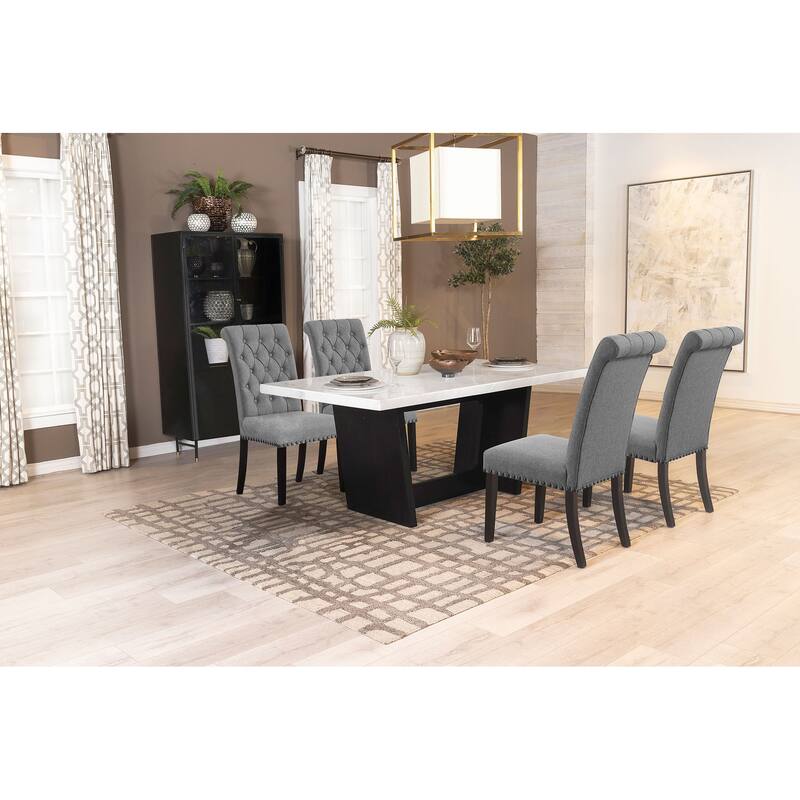 Sherry Rectangular Marble Top Dining Set