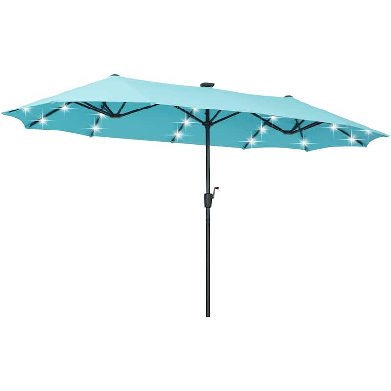 13ft Outdoor Patio Umbrella with LED Lights