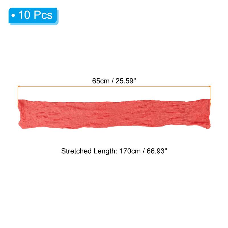 10Pcs Nylon Stockings Flower Fabric 26" for DIY Mesh Flowers Making - Light Red