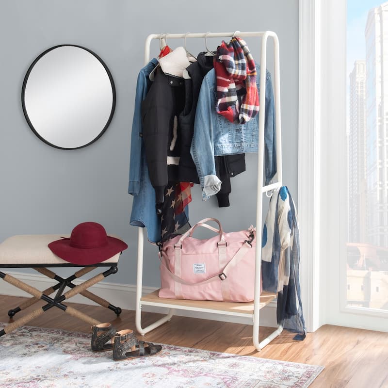Beecher Tall Metal Clothing Rack - White