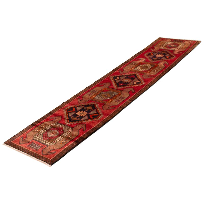 ECARPETGALLERY Hand-knotted Konya Anatolian Red Wool Rug - 2'10 x 13'5