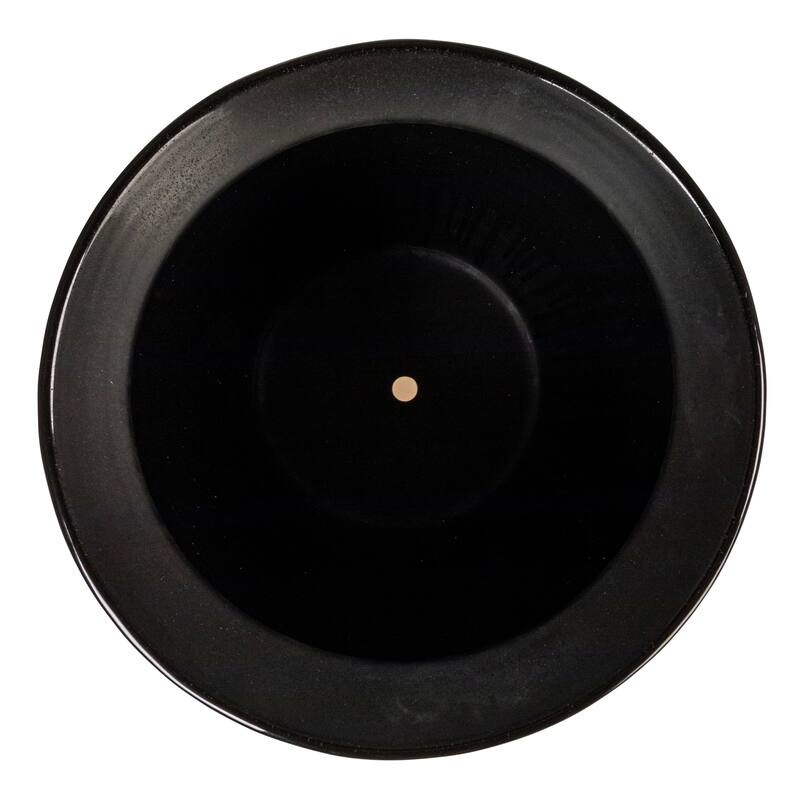 Textured Stoneware Planter, Black