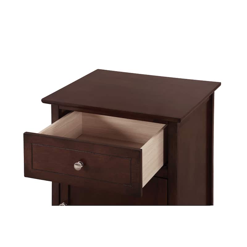 Izzy 1-drawer and Cabinet Wooden Nightstand