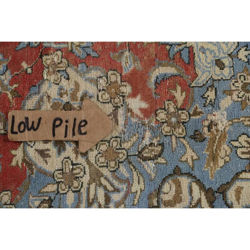 Hand Knotted Oriental 100% Wool Carpet Traditional Floral Red Kashan Area Rug - 12' 5'' X 9' 5''