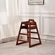 preview thumbnail 4 of 7, Wooden Double Solid Wood Feeding, Eat & Grow Portable High, Easy to Clean Baby Booster Chair in Walnut Finish